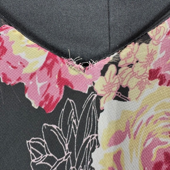 California Krush Vintage Floral Maxi Dress Women's Medium Y2K Dark Romantic Rose - Picture 11 of 12